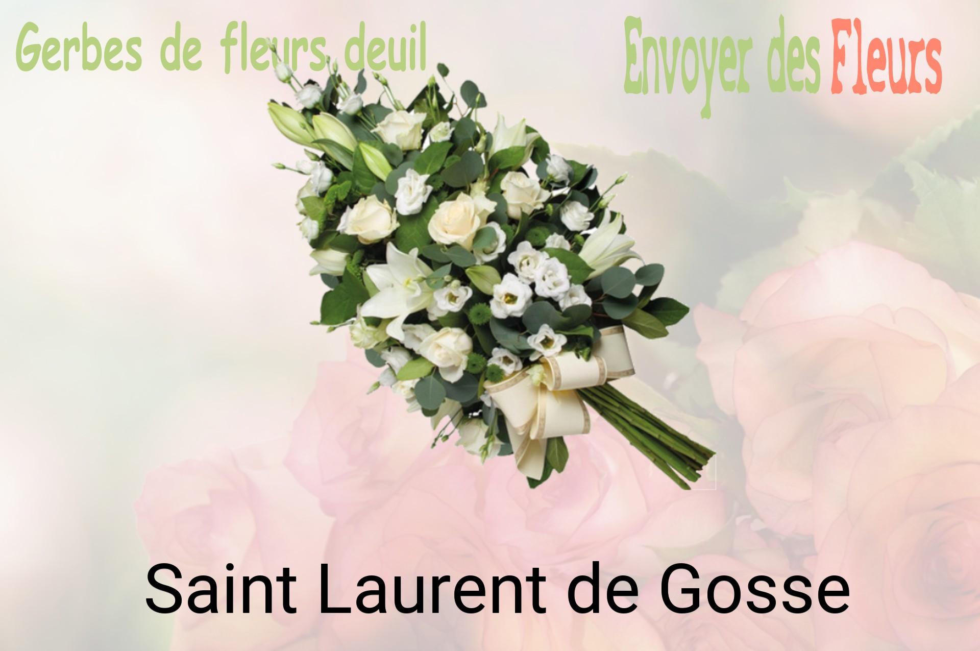 Gerbe de fleurs de deuil livrée à Saint-Laurent-de-Gosse